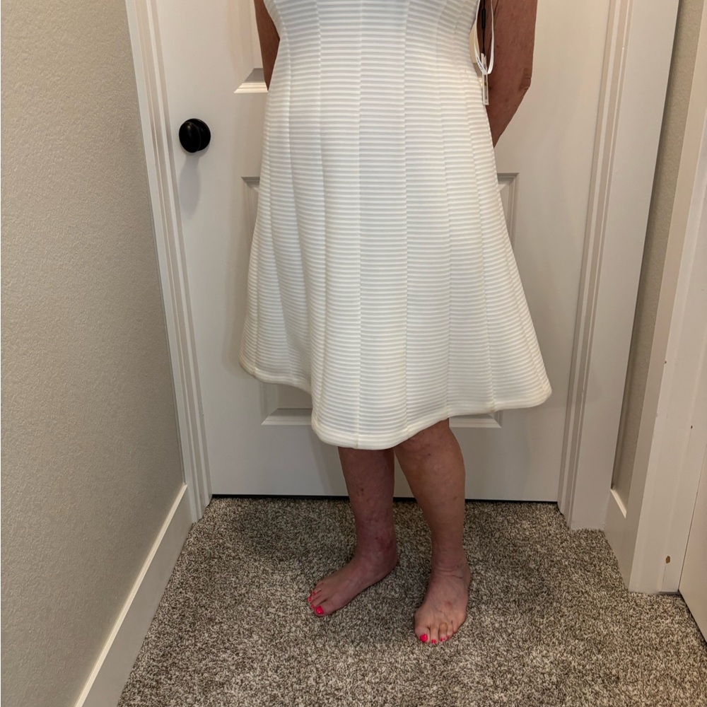 Calvin Klein Textured White Dress - Picture 5 of 13